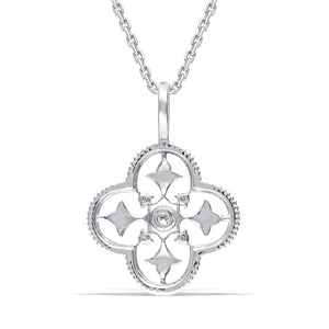 Chic Clover-Shaped Lab grown diamond pendant