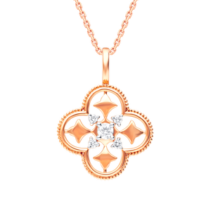 Chic Clover-Shaped Lab grown diamond pendant