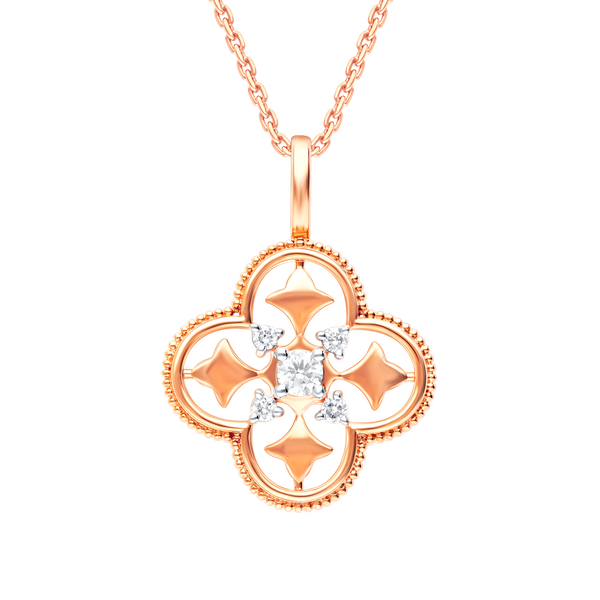 Chic Clover-Shaped Lab grown diamond pendant