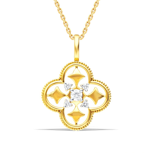 Chic Clover-Shaped Lab grown diamond pendant