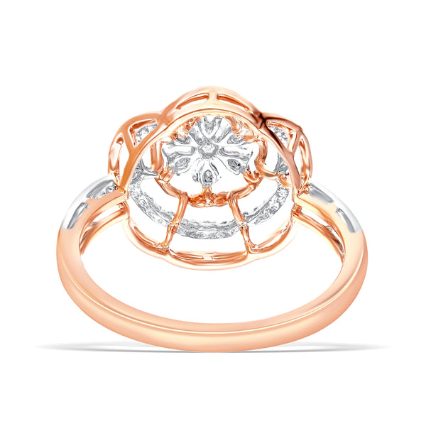 Graceful Swirl Floral Ring
