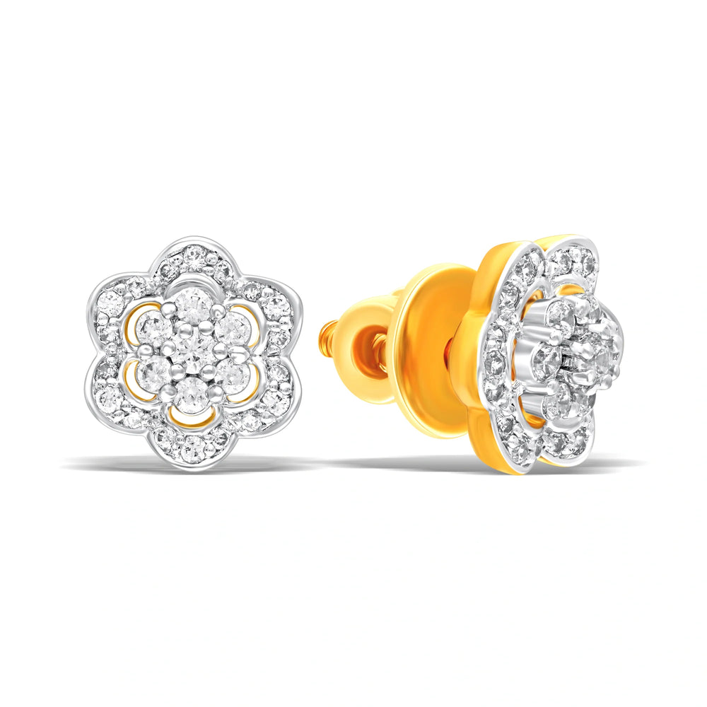 Petal Glow silver studs
