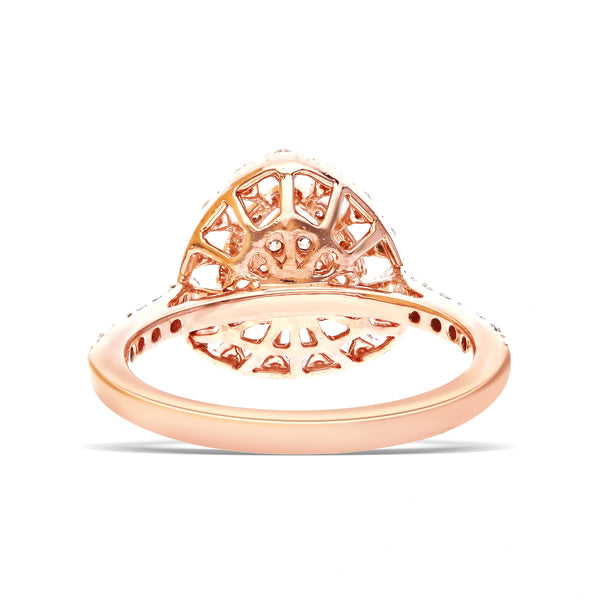 Glamorous Teardrop Cluster Silver Ring