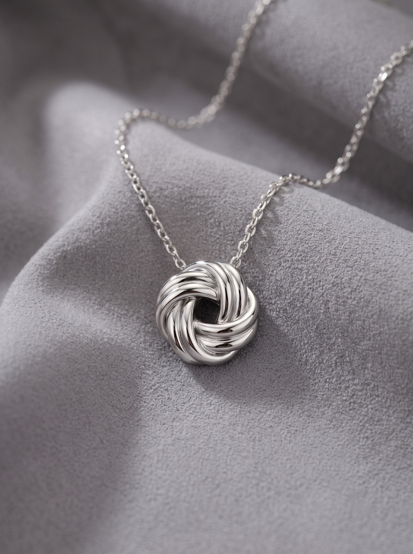 925 Sterling Silver Infinity Knot Chain Pendant