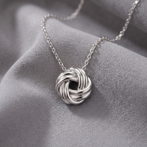 925 Sterling Silver Infinity Knot Chain Pendant