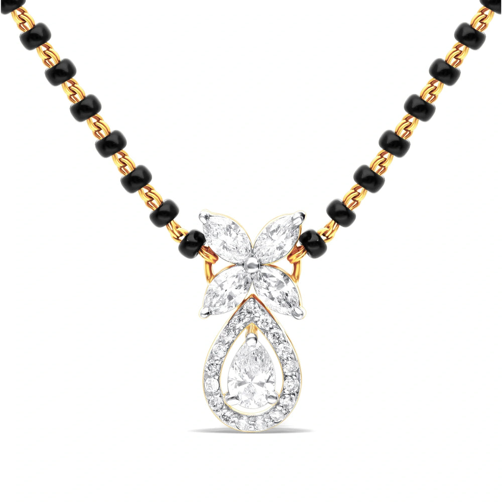 Blossom Teardrop Lab-Grown Diamond Mangalsutra