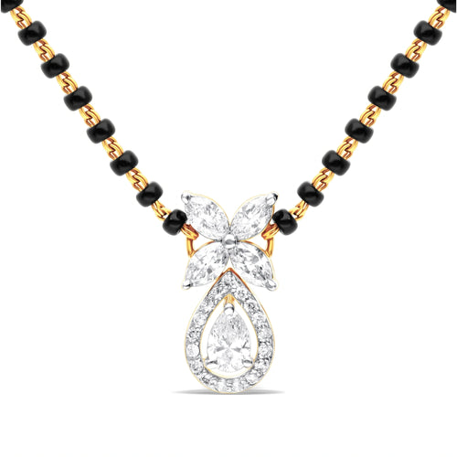 Blossom Teardrop Lab-Grown Diamond Mangalsutra