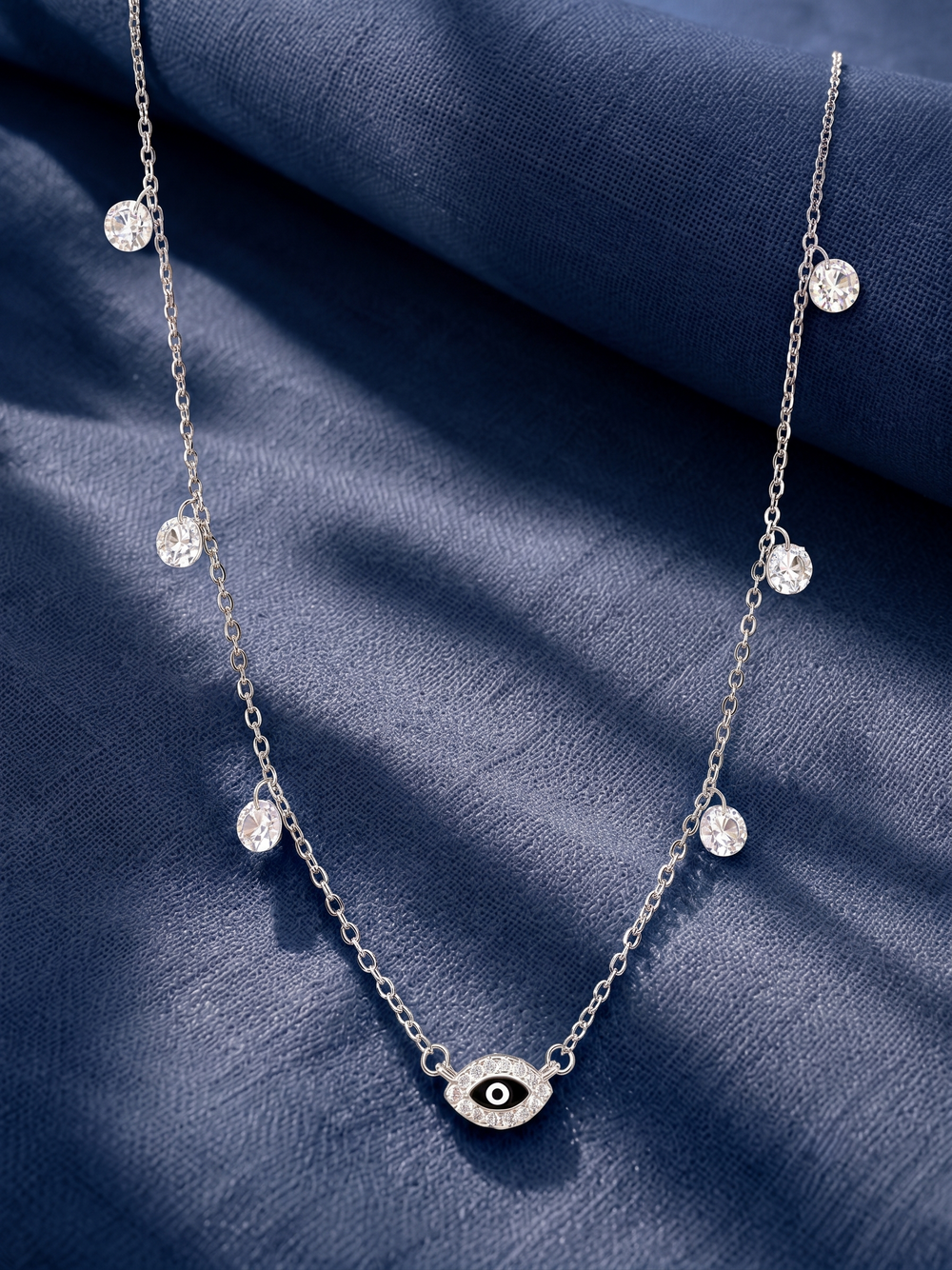 Everyday Evil Eye Silver Charm Necklace