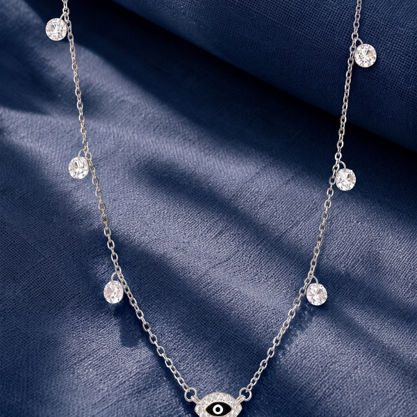 Everyday Evil Eye Silver Charm Necklace
