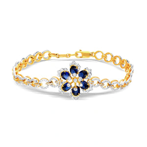 Blue Aura silver bracelet