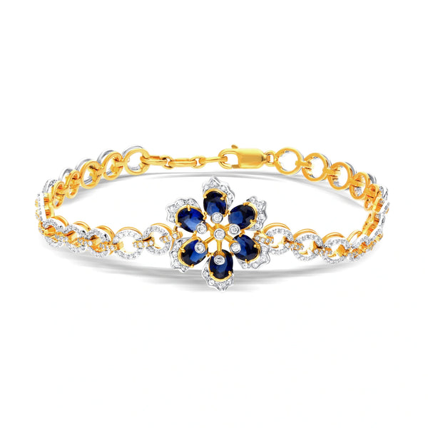 Blue Aura silver bracelet