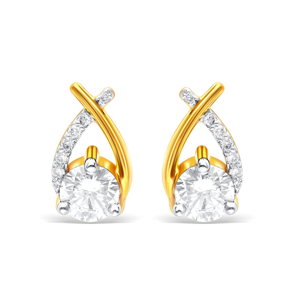 Criss-Cross Spark Lab-Grown Diamond Earrings
