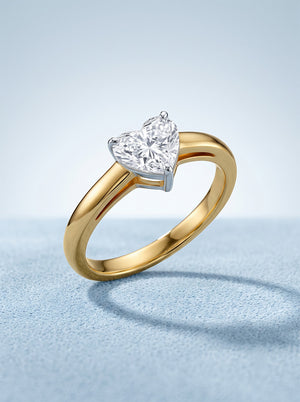 Heart of Gold Diamond Ring