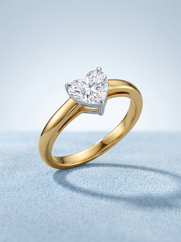 Heart of Gold Diamond Ring