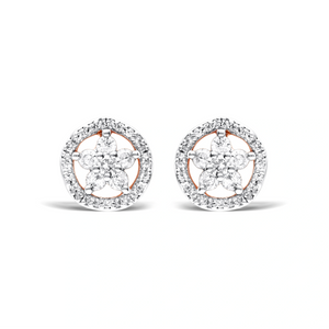 Elegant Blossom Silver Earrings