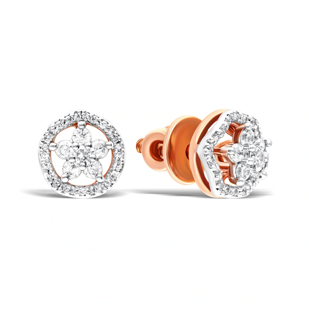 Elegant Blossom Silver Earrings