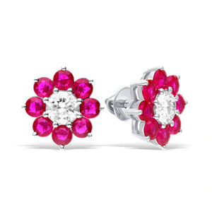 Ruby Bloom Lab-Grown Diamond Earrings