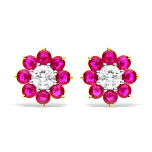 Ruby Bloom Lab-Grown Diamond Earrings