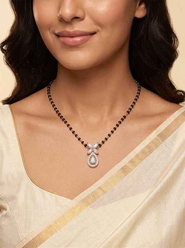 Blossom Teardrop Lab-Grown Diamond Mangalsutra