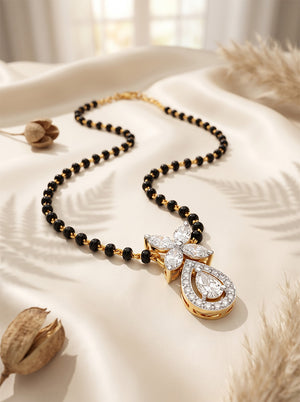 Blossom Teardrop Lab-Grown Diamond Mangalsutra