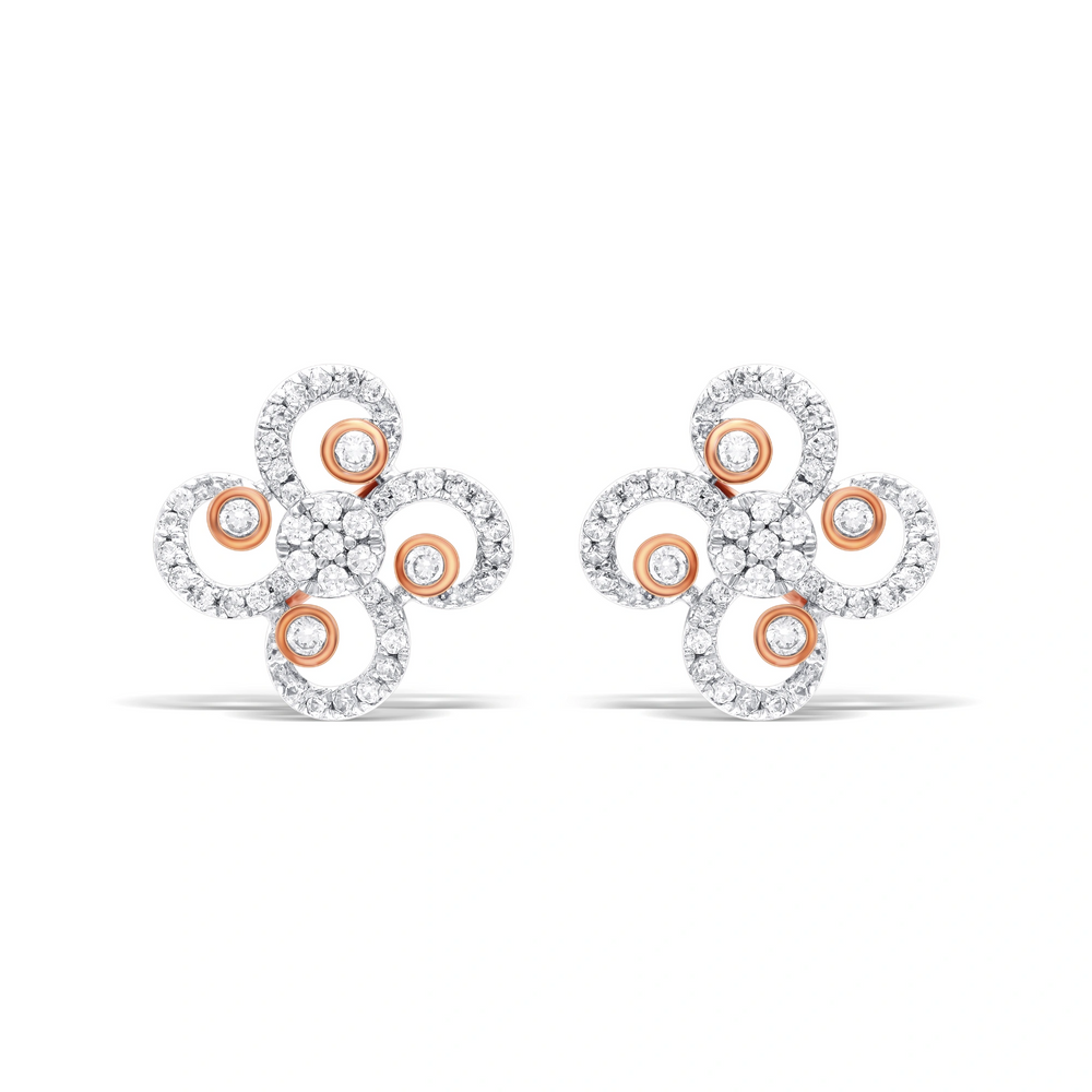Whimsical Swirl Stud Earrings