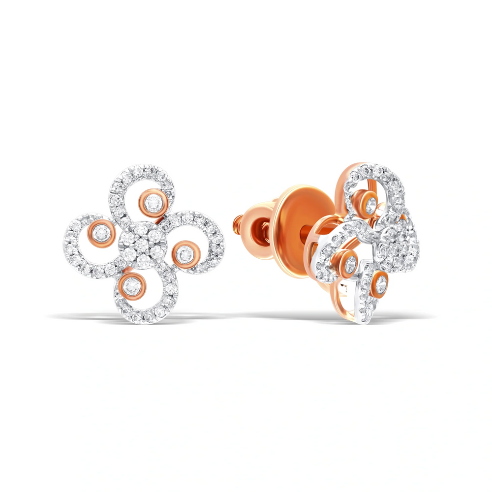 Whimsical Swirl Stud Earrings