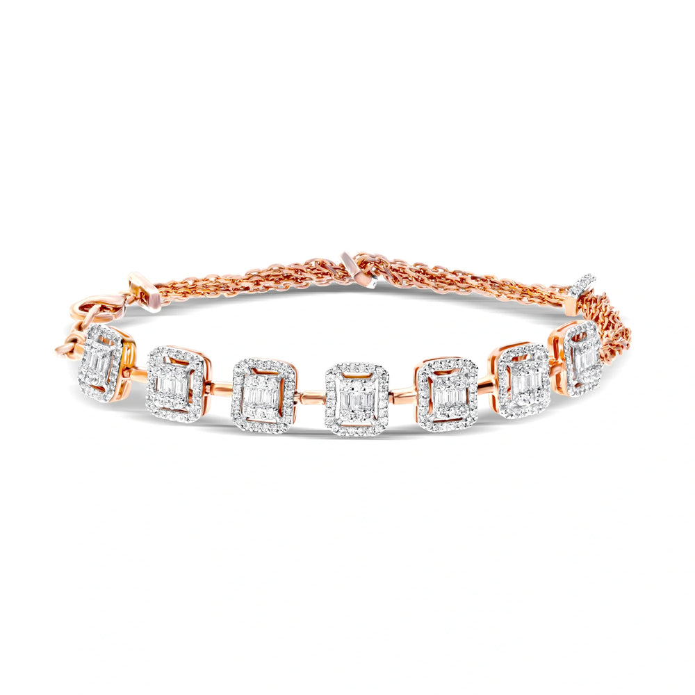 Classic Emerald-Cut Charm Bracelet