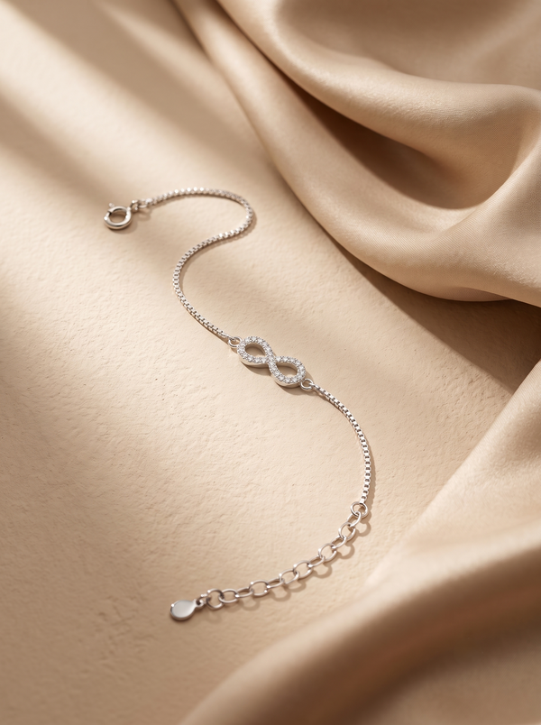 Infinity Love Sterling Silver Bracelet