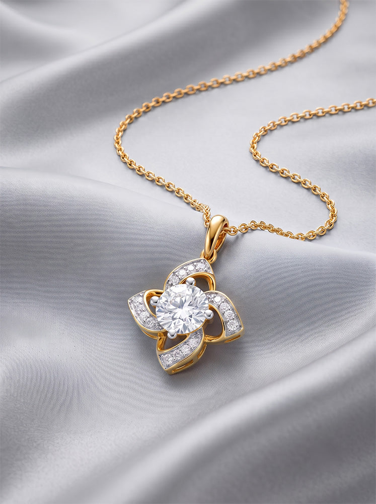 Beautiful Lab-Grown Diamond Floral Pendant
