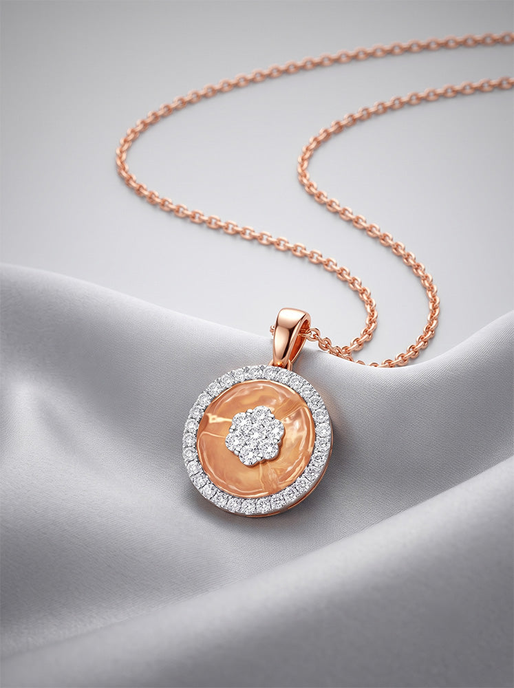 Elegant Lab-Grown Diamond Floral Pendant
