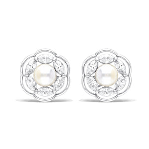 Timeless Pearl Blossom Studs