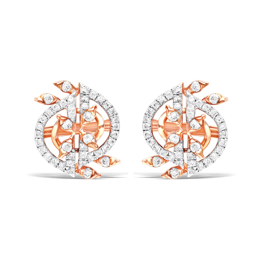 Leafy Sparkle Studs
