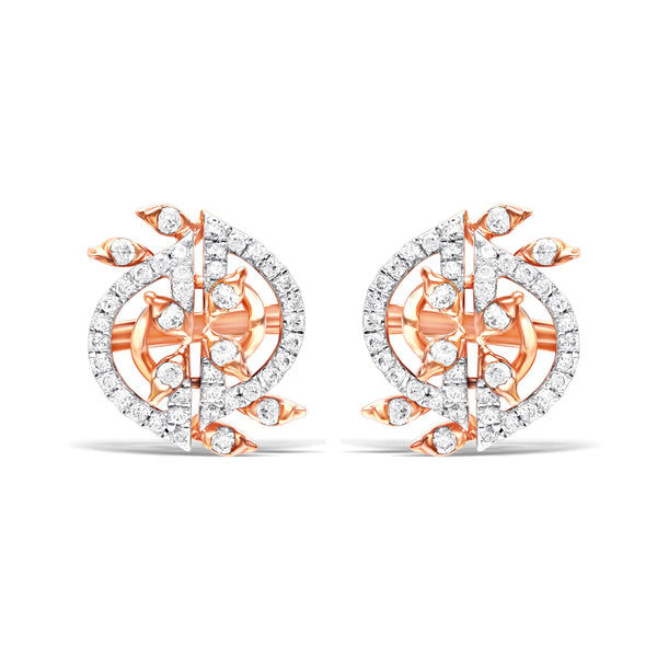 Leafy Sparkle Studs