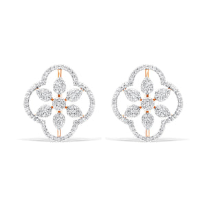 Graceful Flower Silver Earrings