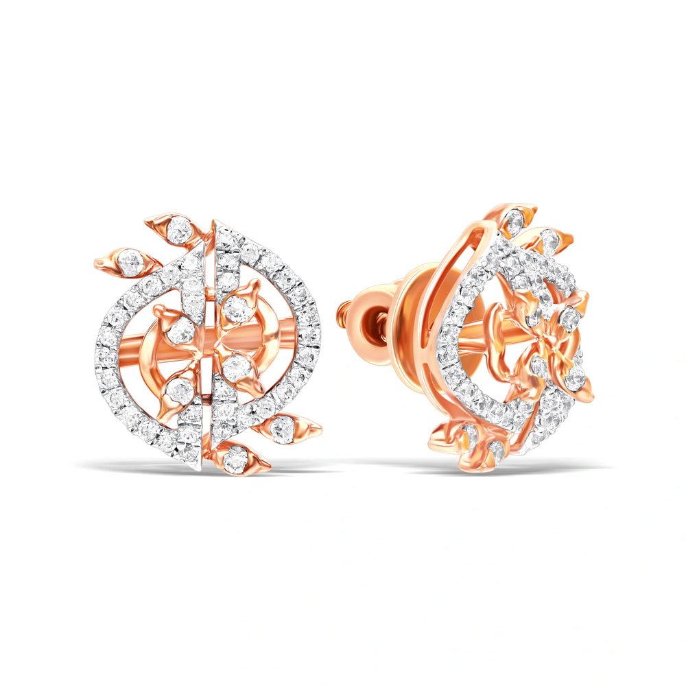 Leafy Sparkle Studs