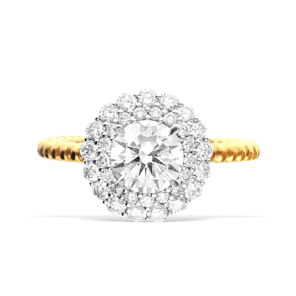 Stunning Lab-Grown Diamond Halo Ring