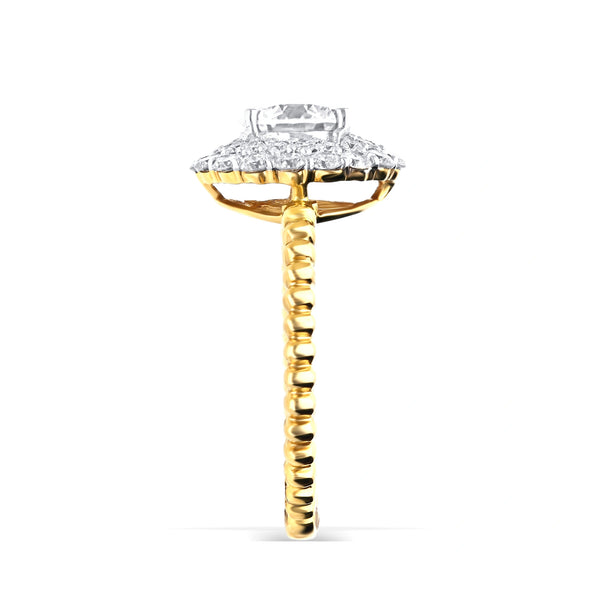 Stunning Lab-Grown Diamond Halo Ring