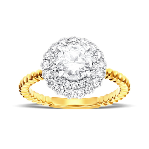 Stunning Lab-Grown Diamond Halo Ring