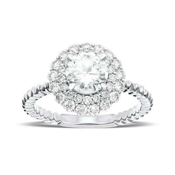 Stunning Lab-Grown Diamond Halo Ring