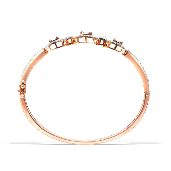 Linked Radiance silver bangle