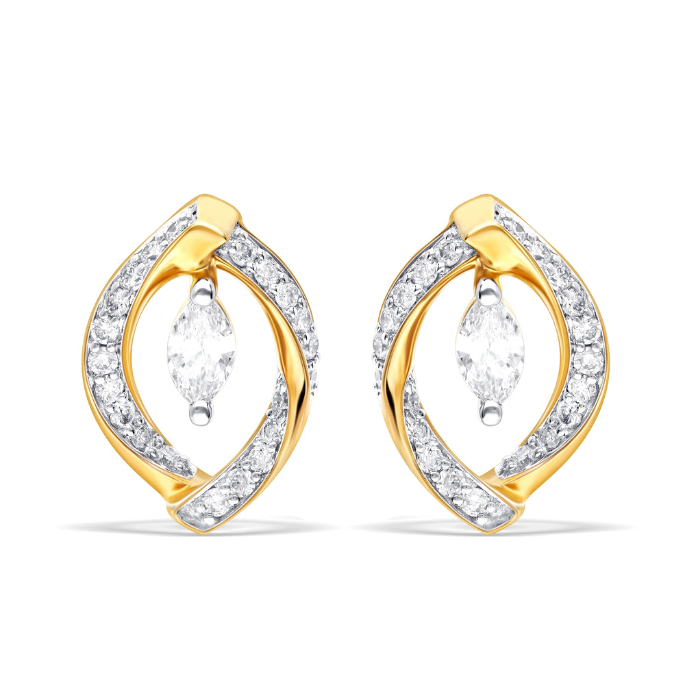 Elegant Lab-Grown Diamond Twist Earrings