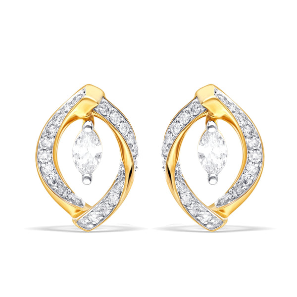 Elegant Lab-Grown Diamond Twist Earrings