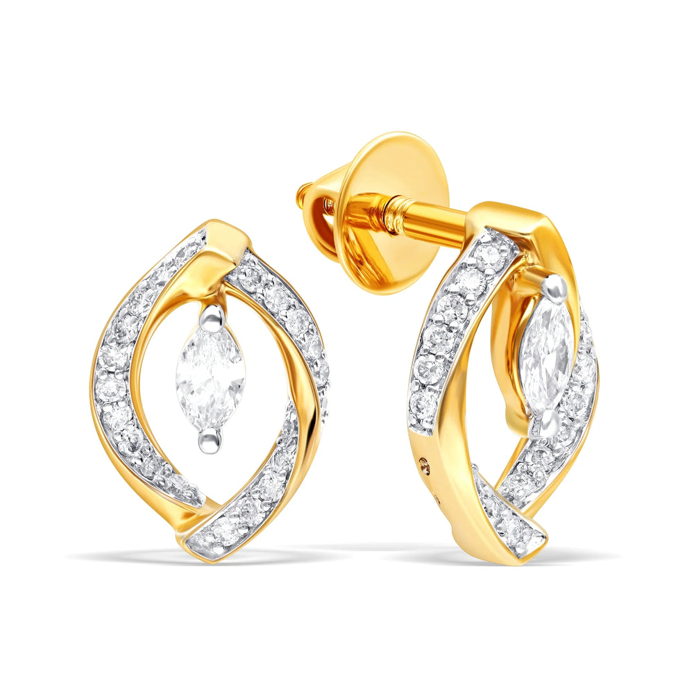 Elegant Lab-Grown Diamond Twist Earrings