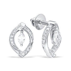 Elegant Lab-Grown Diamond Twist Earrings