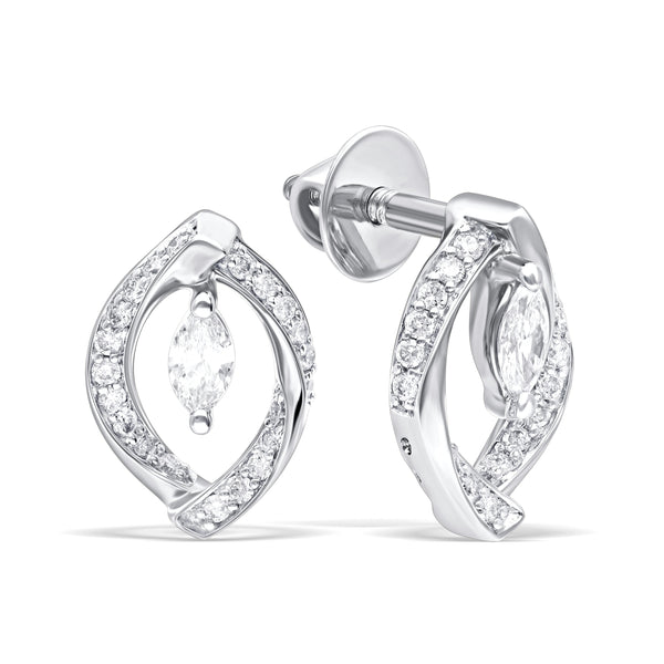 Elegant Lab-Grown Diamond Twist Earrings