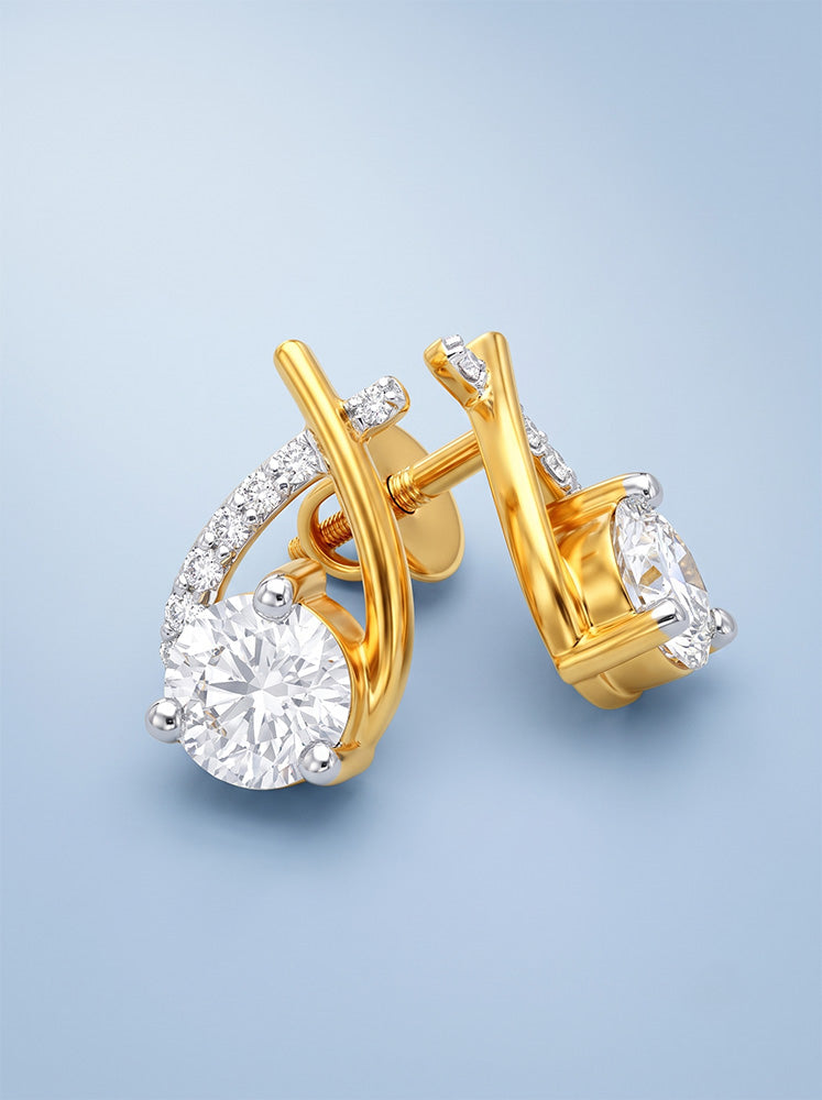 Criss-Cross Spark Lab-Grown Diamond Earrings
