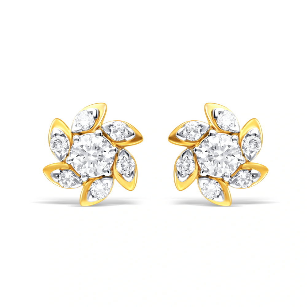 Charming Lab-Grown Diamond Flower Earrings