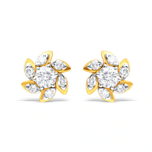 Charming Lab-Grown Diamond Flower Earrings