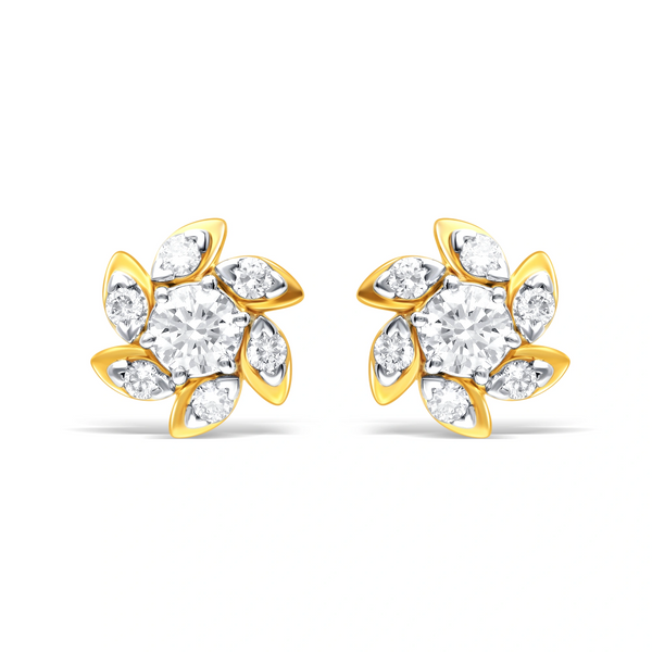 Charming Lab-Grown Diamond Flower Earrings
