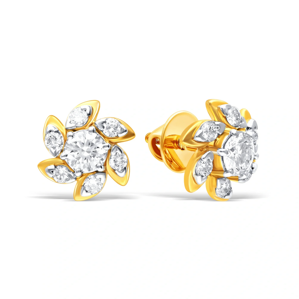Charming Lab-Grown Diamond Flower Earrings